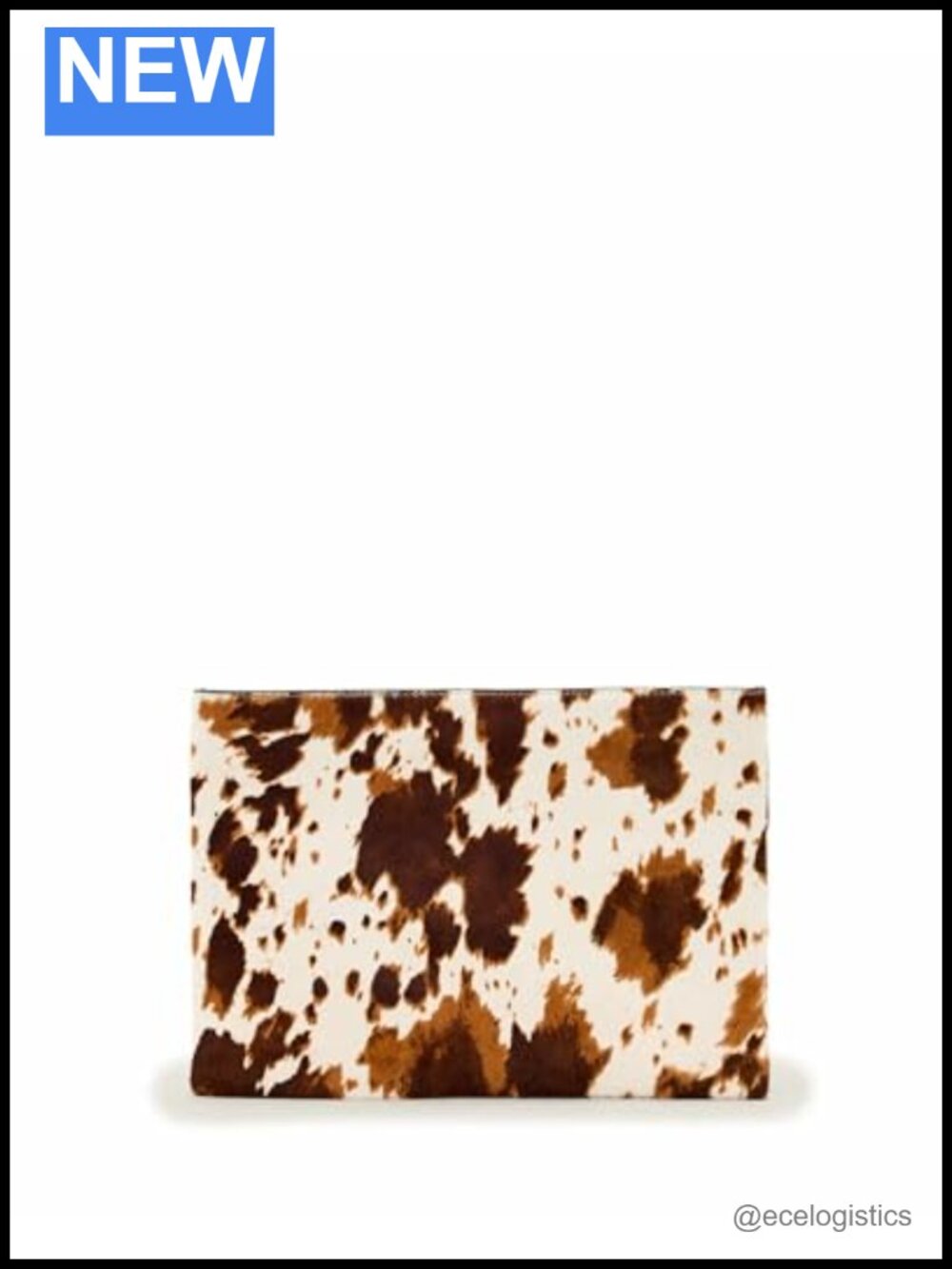 Leather Cow Print Clutch Wallet Coin Purse Wristlet Handbag Women